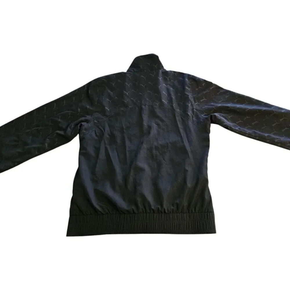 Vintage Puma Logo Track Jacket Windbreaker, Black, WMNS SZ LG